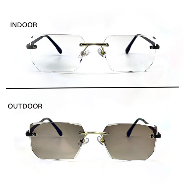 Frameless Transition Brown Sunglasses – 2561