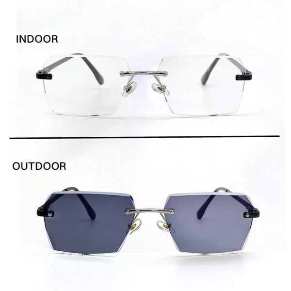 Frameless Transition Gray Sunglasses – 2562