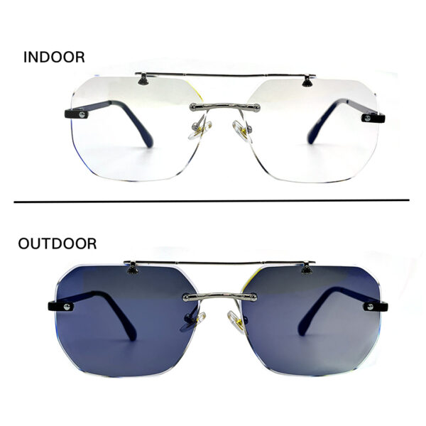 Frameless Transition Gray Sunglasses – 2566