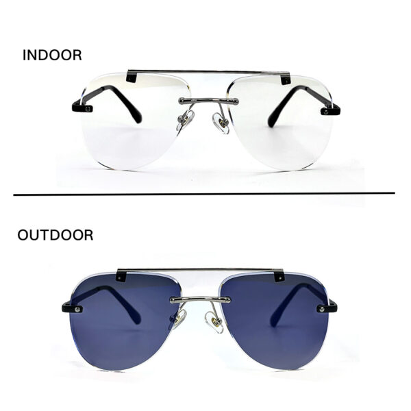 Frameless Transition Gray Sunglasses – 2567