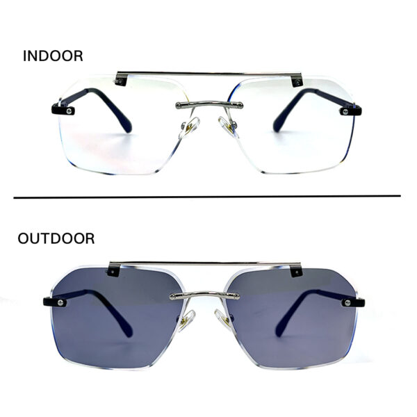 Frameless Transition Gray Sunglasses – 2568