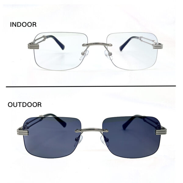 Frameless Transition Gray Sunglasses – 5004