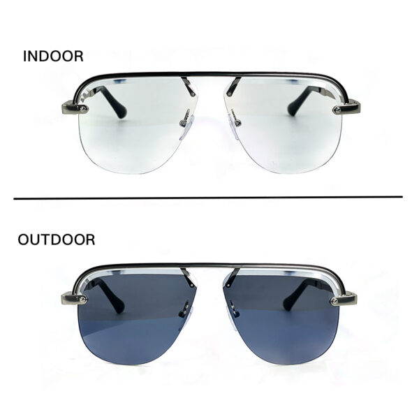 Frameless Transition Gray Sunglasses –5006