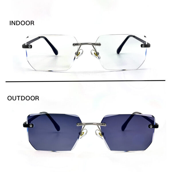 Frameless Transition Gray Sunglasses – 2561