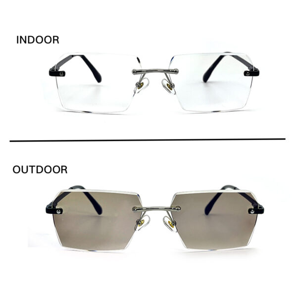 Frameless Transition Brown Sunglasses – 2562