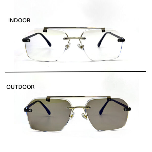 Frameless Transition Brown Sunglasses – 2568