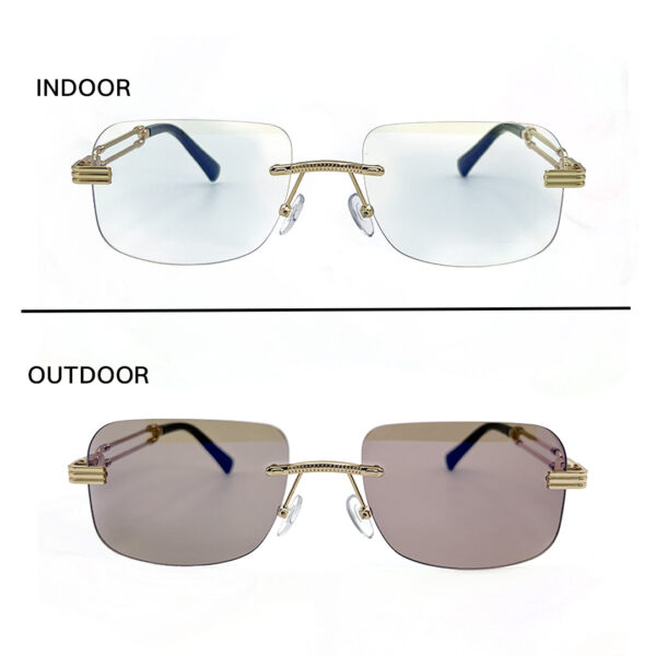 Frameless Transition Brown Sunglasses – 5004