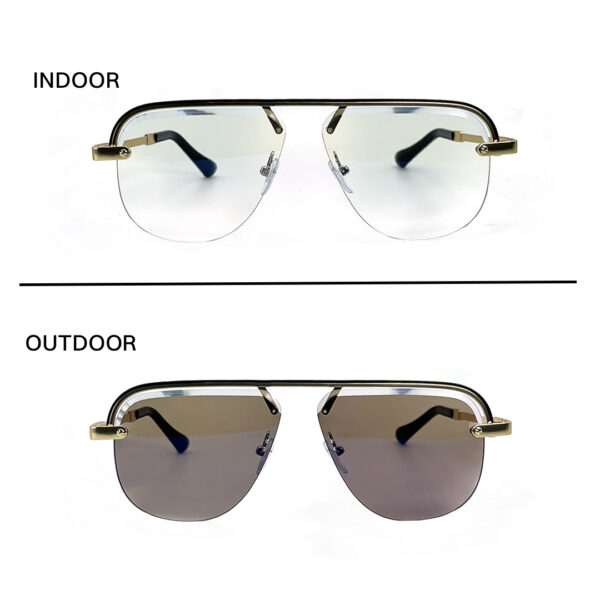 Frameless Transition Brown Sunglasses –5006