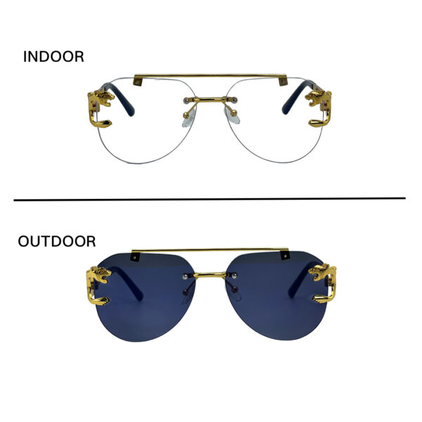 Frameless Transition Gray Sunglasses –S009