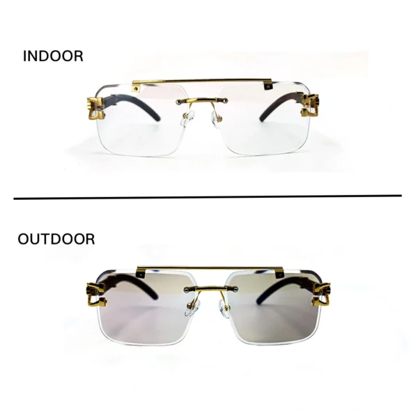 JN Glasses Frameless Transition Brown 1545