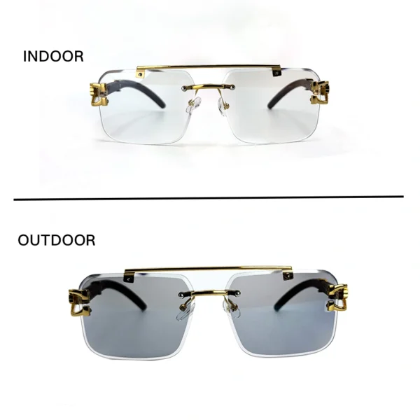 JN Glasses Frameless Transition Grey 1545