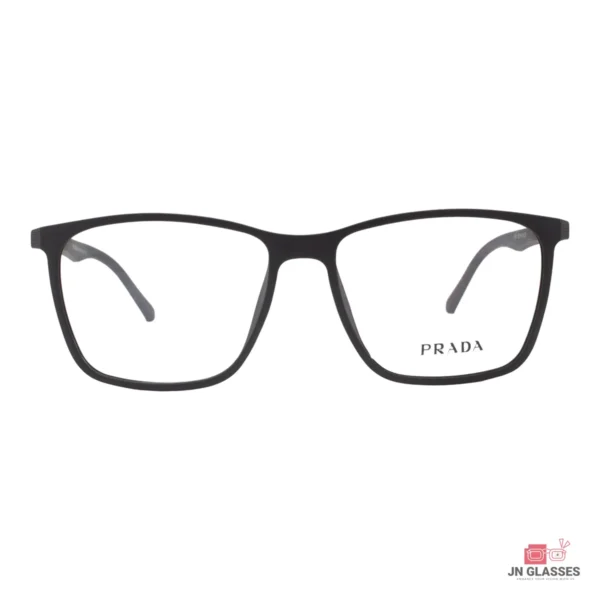 8010 glasses in matt black — front view