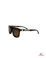 8967 sunglasses in shine black brown — angle view