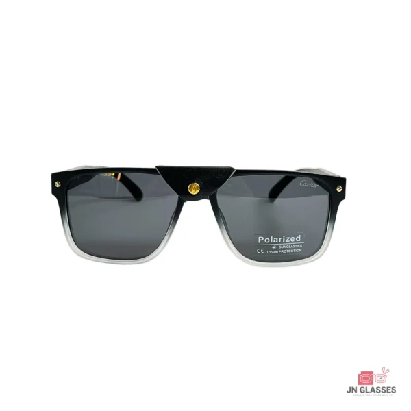 8975 sunglasses in matt black white — front view
