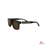 8975 sunglasses in shine black brown — angle view