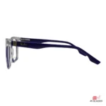TR202304 glasses in trans blue — side view
