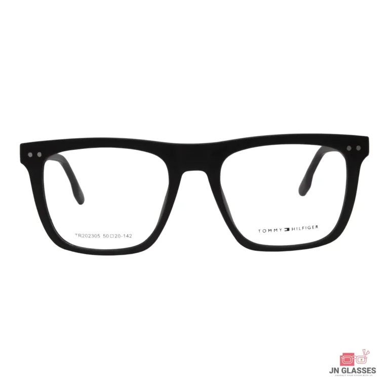 TR202305 glasses in matt black — front view