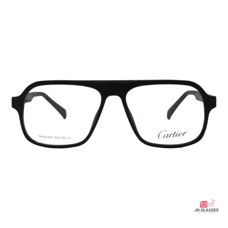 tr202307 glasses in matt black — front view