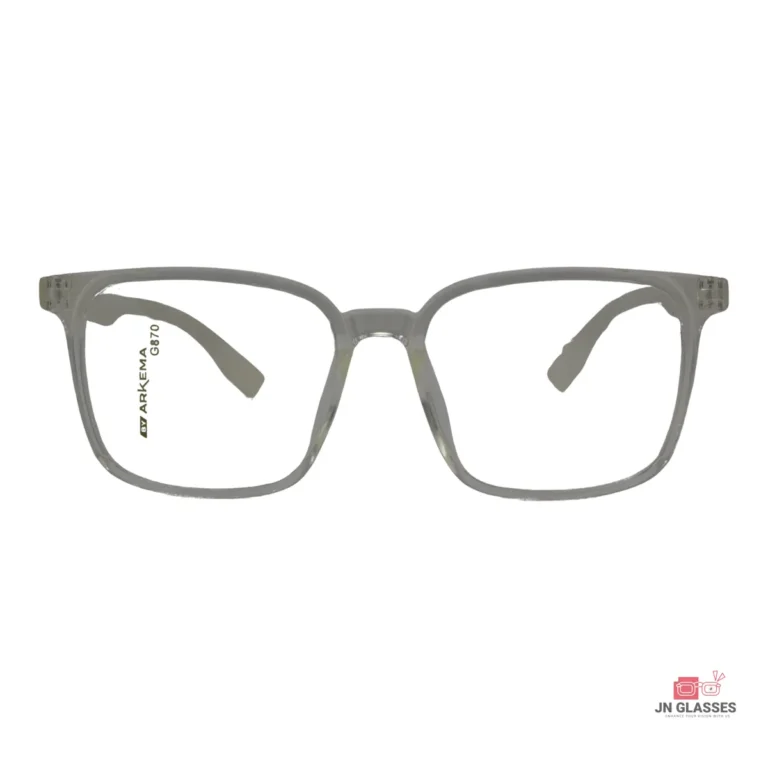 7050 glasses in white — front view