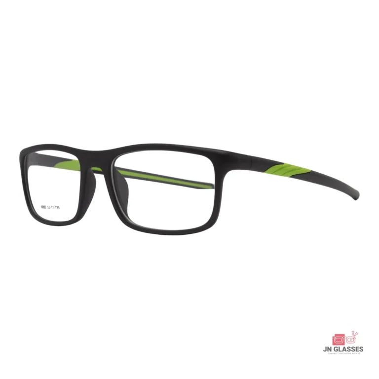 8805 glasses in black green — angle view