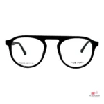 tr202308 glasses in shine black — front view