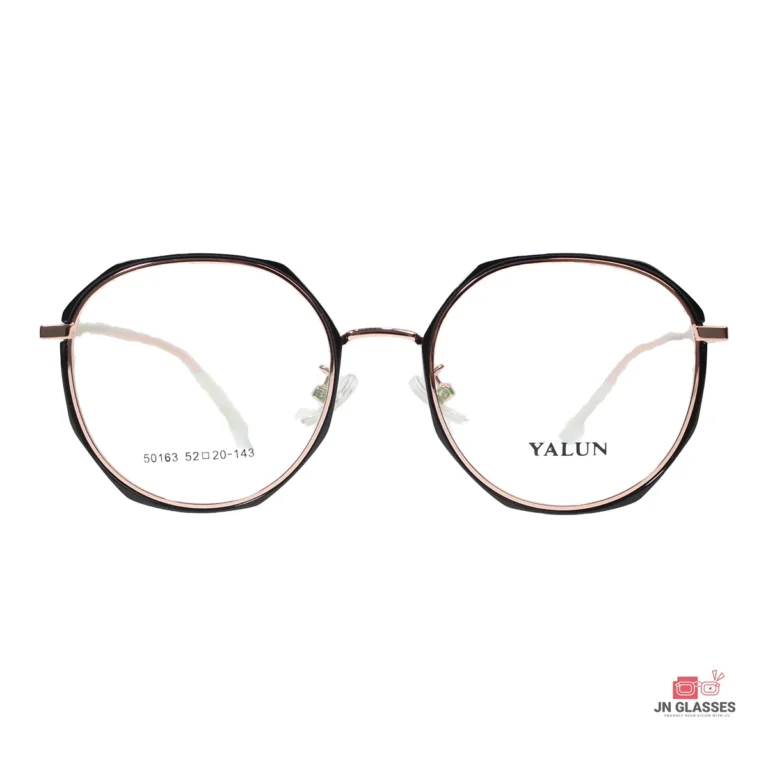 jn50163 glasses in golden black — front view