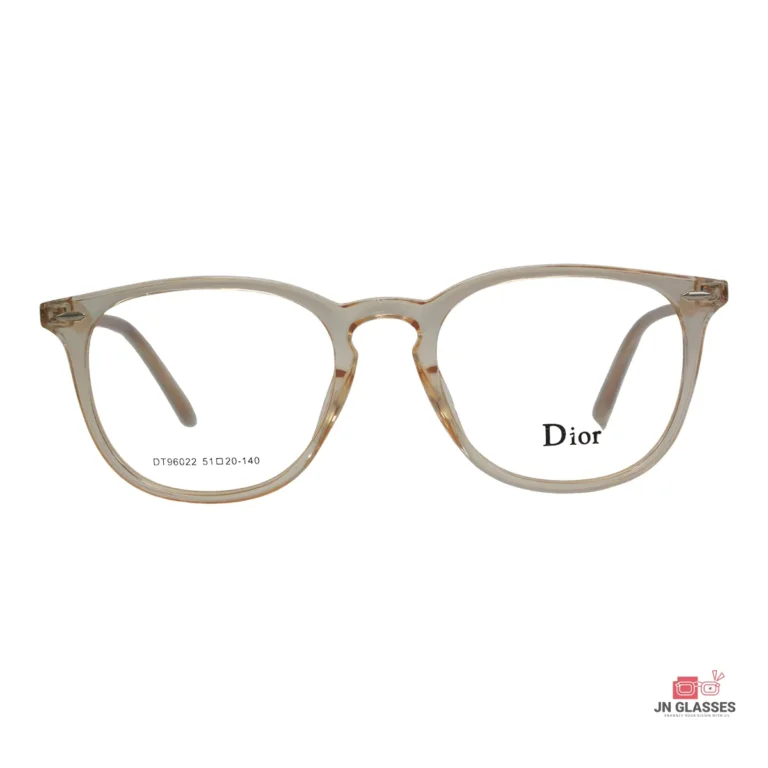 dt96022 glasses in transparent peach — front view