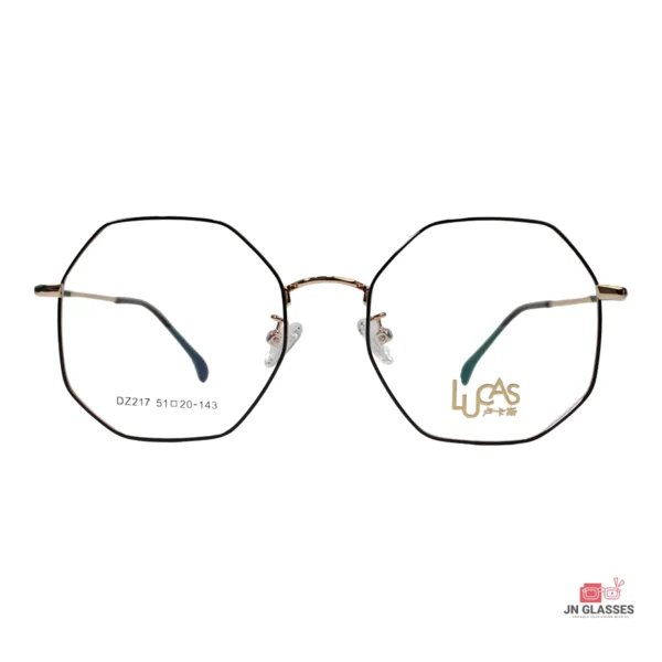 dz217 glasses in golden black — front view