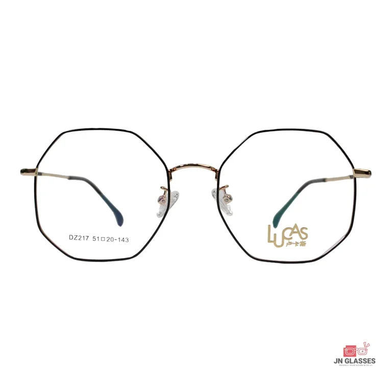 dz217 glasses in golden black — front view