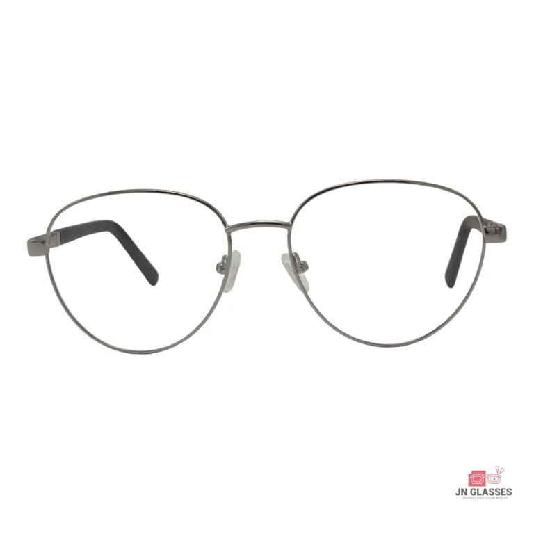on123 glasses in silver matte black — front