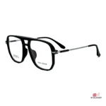 RC1201 glasses in black silver — angle view