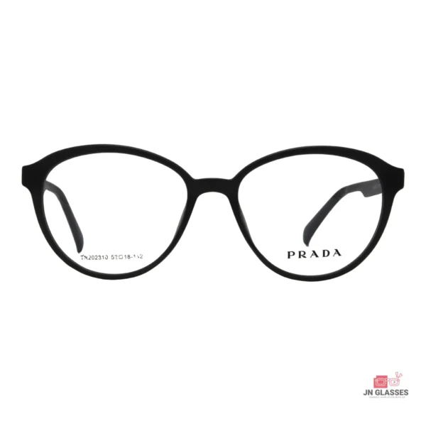 tr202310 glasses in matte black — front